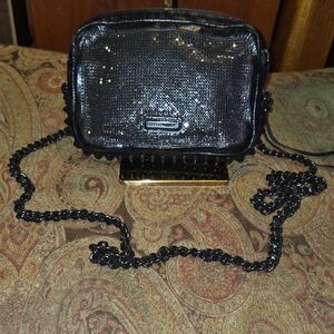 Rebecca Minkoff Studded Mesh Crossbody Leather Trim $295 Retail GUC